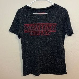 STRANGER THINGS Dark Grey Graphic Tee Shirt